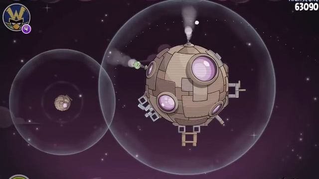 Angry Birds Space Brass Hogs Level M9-26 Mirror World 3 Star Walkthrough смотреть онлайн