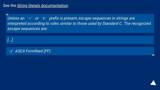 ignoring backslash character in python смотреть онлайн