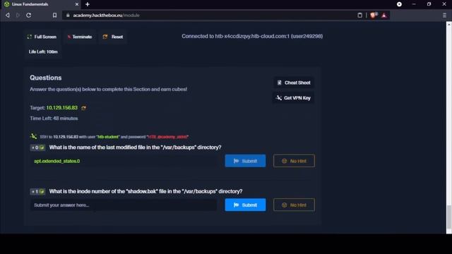 LINUX FUNDAMENTALS HTB смотреть онлайн