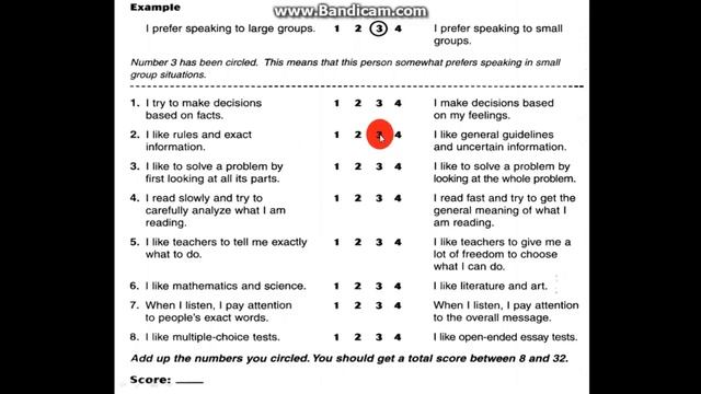 English Learning Strategies (Questionnaire 3-Left Brain and Right Brain) смотреть онлайн