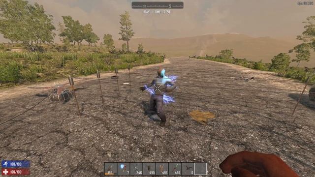 7 Days to Die - Элестро-ограда и ловушки-растяжки смотреть онлайн
