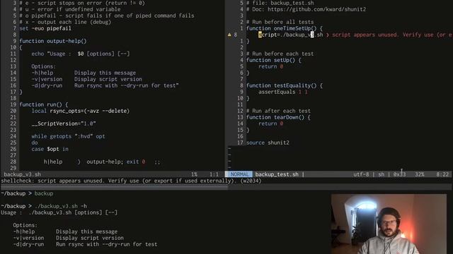 Learning Bash Best Practices - 04 // Unit Tests for Bash Scripts with shunit2 смотреть онлайн