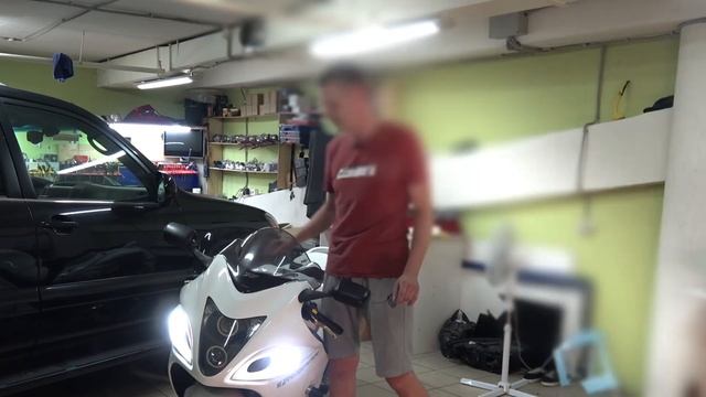 Тюнинг  оптики мотоцикла Suzuki Hayabusa