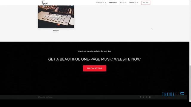 Tune - One-Page Music WordPress Theme Marmaduke Shun смотреть онлайн