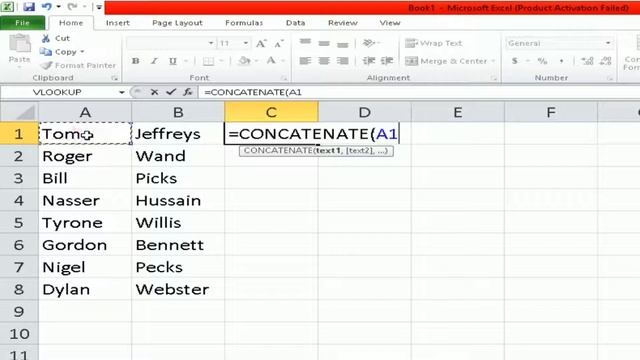 HOW TO COMBINE CELLS - CONCATENATE CELLS IN MICROSOFT EXCEL 2010 смотреть онлайн