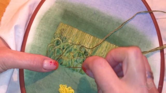 УРОК 7. Вышивка травы. Объемная вышивка. Галина Перова смотреть онлайн