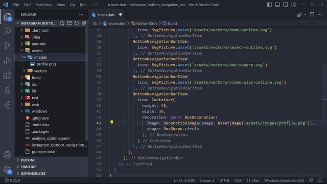 Flutter Tutorial - Instagram's Bottom Navigation Bar in Flutter смотреть онлайн