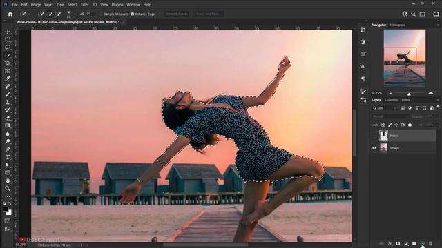 Pixel Stretch Effect in Photoshop смотреть онлайн