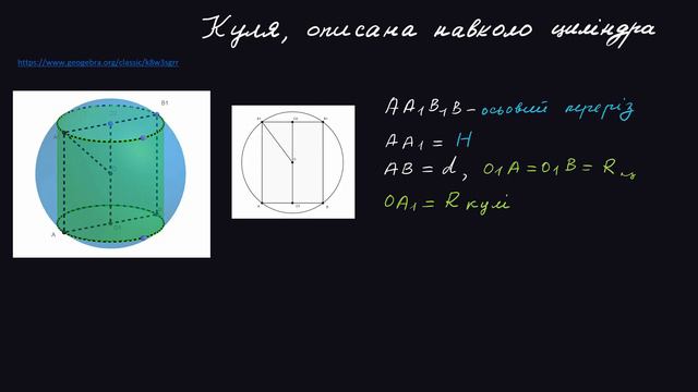 Куля, описана навколо циліндра смотреть онлайн