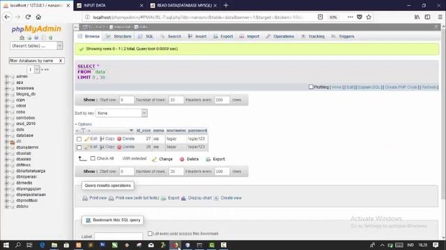tutorian input data dan readata menggunakan java web смотреть онлайн