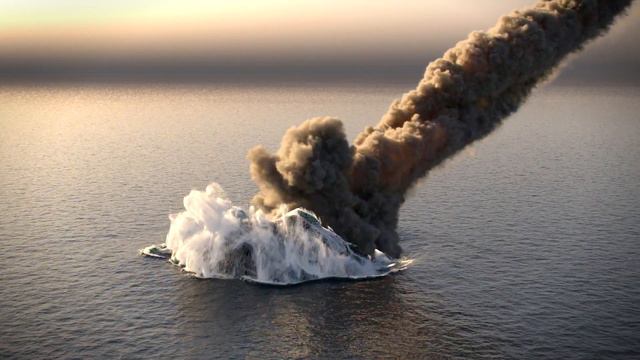 Meteorite Fall Into The Ocean- Stock Footage High 1080p HD смотреть онлайн