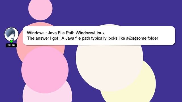 Windows : Java File Path Windows/Linux смотреть онлайн