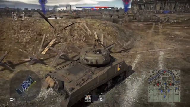 War Thunder - M4A2 (76) W Sherman & M4A3E2 Cobra King on Berlin смотреть онлайн