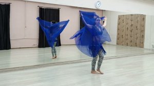 Танец с платком. Учебное видео для группы Восточные танцы.