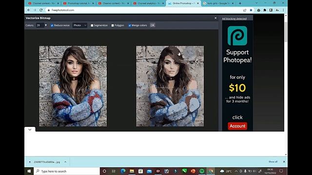 Photoshop tutorial, How to Make Vector Art Effect in Photoshop, смотреть онлайн
