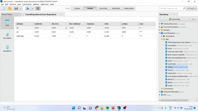 17. Linear Regression in Rapidminer || Dr. Dhaval Maheta смотреть онлайн