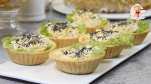 10 минут и закуска на столе! ТАРТАЛЕТКИ С АНАНАСОМ, СЫРОМ И ЧЕСНОКОМ от Wiki Recept