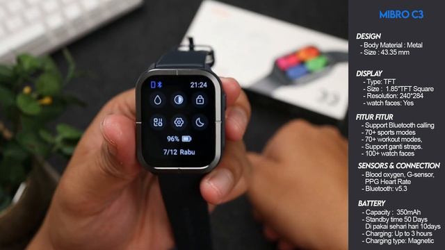 SMARTWATCH MURAH - NEW MIBRO C3 смотреть онлайн