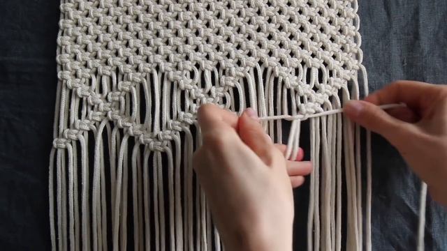 Tutorial Macrame Sofa Pockets / Home Decor