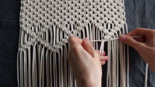 Tutorial Macrame Sofa Pockets / Home decor