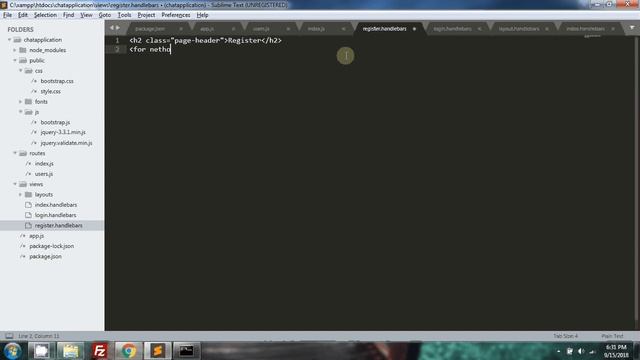 How to create facebook style chat application - Continue HTML using bootstrap & handlebar - Part 4 смотреть онлайн