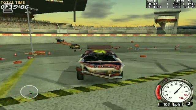 Flatout Gameplay GeForce 4 смотреть онлайн