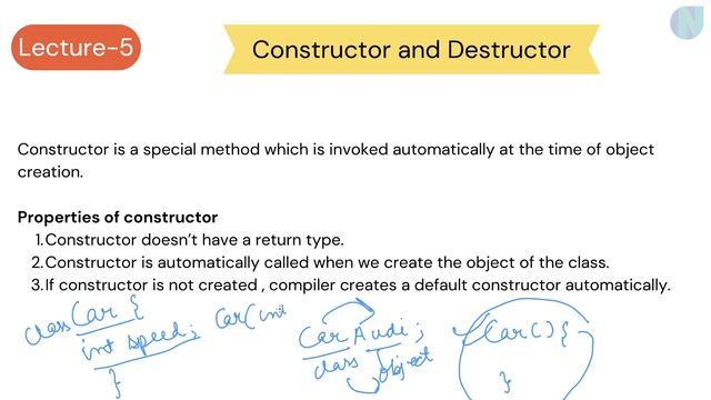 LECTURE 5: Constructor & Destructor | Complete OOPS Course 2023 смотреть онлайн