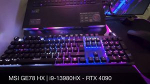 MSI GE78HX 13V [GAMING / WORK] setup