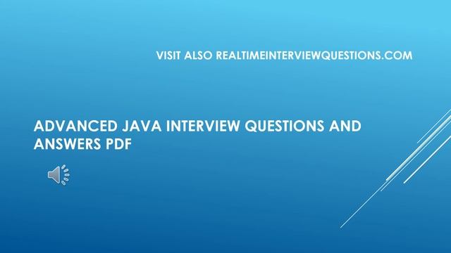 ADVANCED JAVA INTERVIEW QUESTIONS AND ANSWERS PDF смотреть онлайн