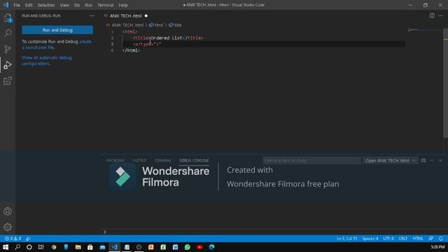 Ordered List in HTML. смотреть онлайн
