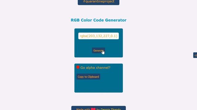 RGB Generator - HTML, CSS, JS смотреть онлайн