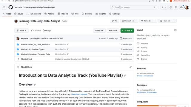 Data Analyst for Beginners Lesson 1.6 - Forking and Cloning a Repo in Github смотреть онлайн