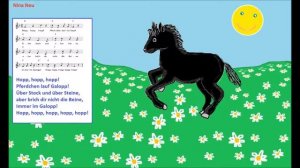 ♫*PFERDCHEN LAUF GALOPP!*♫ ТЕКСТ ДЕТСКОЙ НЕМЕЦКОЙ ПЕСЕНКИ С ПЕРЕВОДОМ НА РУССКИЙ ЯЗЫК.