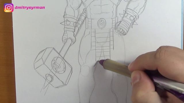 How to draw Shao Kahn, Mortal Kombat, Как нарисовать Шао Кана, Мортал Комбат смотреть онлайн