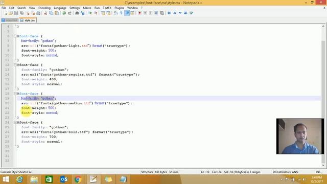 Different Font weight using single font face смотреть онлайн