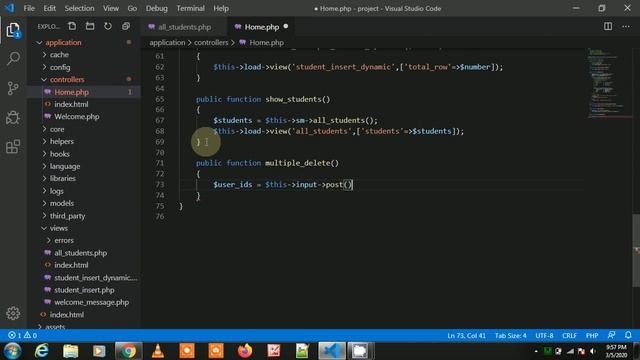 multiple record delete with checkbox codeigniter смотреть онлайн