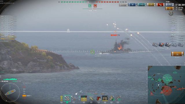 World of Warships -Akizuki Gameplay смотреть онлайн