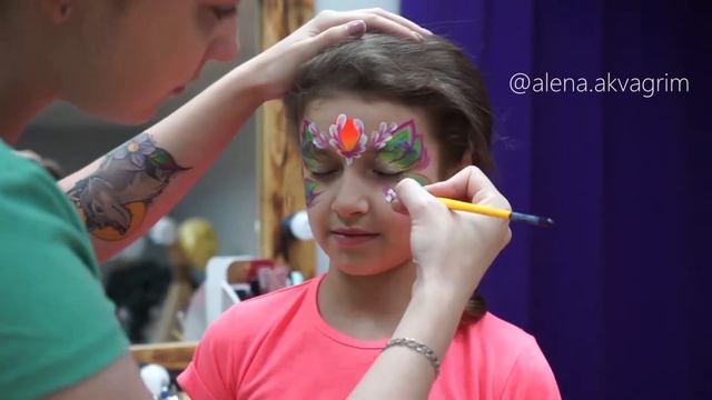 Аквагрим "Бабочка" смотреть онлайн