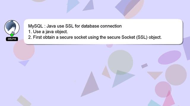 MySQL : Java use SSL for database connection смотреть онлайн