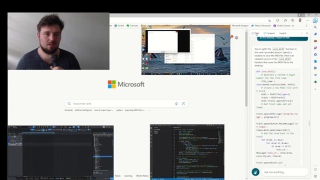 Bing Music (ChatBot-Generated Midi Programs in Python!) смотреть онлайн