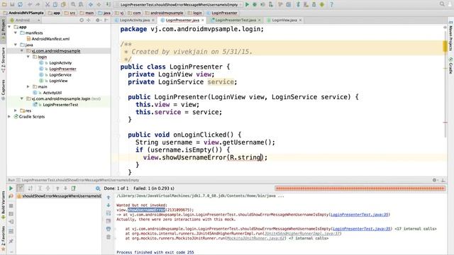 Unit Testing Android Code using Android Studio and the Model View Presenter Pattern смотреть онлайн