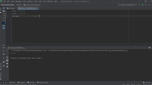 Python || String Concatenation || f-string || join( ) смотреть онлайн