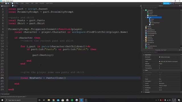 How to give Pants & Shirt with Proximity Prompt (roblox studio) смотреть онлайн