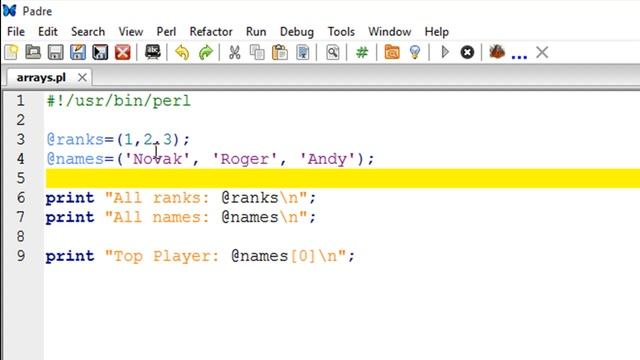 Perl Tutorial - 5: Arrays смотреть онлайн