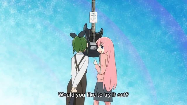 Bocchi afraid to buy a new guitar from a salesperson // Bocchi the rock! смотреть онлайн