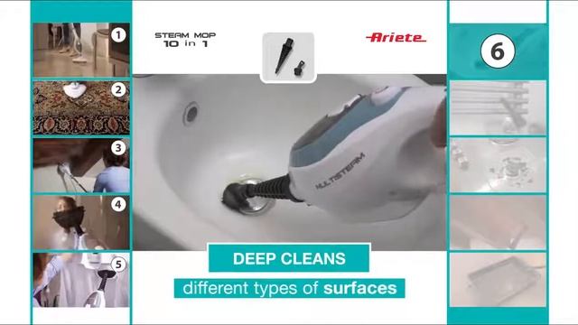 •Ariete• Пароочиститель Ariete 4164 Steam Mop 10 в 1 смотреть онлайн
