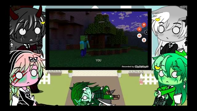 Monster School react to Zombie Rap//Minecraft//Gacha club//Monster School//Reaction смотреть онлайн