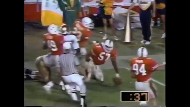 Miami vs Notre Dame 1989 Bernard Clark interception смотреть онлайн