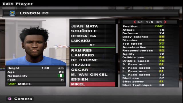 PES 2014 - Chelsea - Stats - PS2 смотреть онлайн