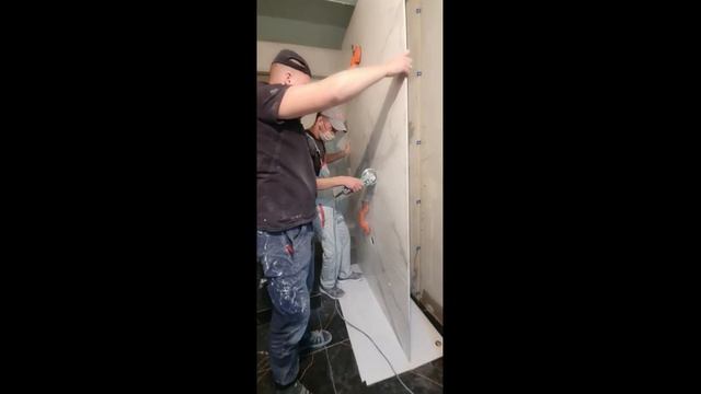 Как мы укладываем плитку 2400*1200 смотреть онлайн